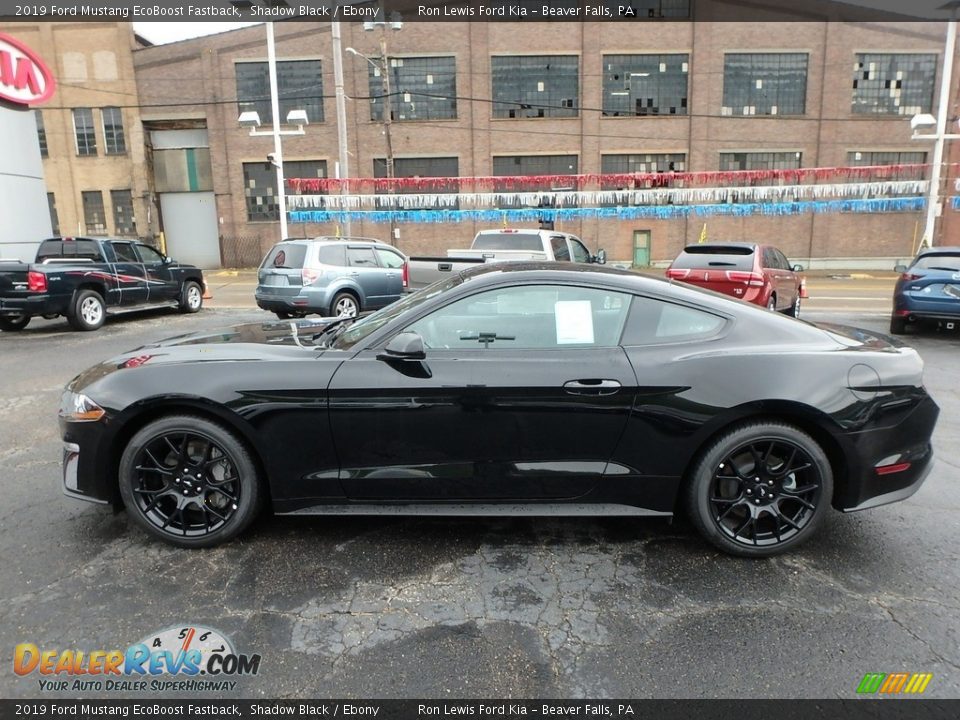 Shadow Black 2019 Ford Mustang EcoBoost Fastback Photo #5