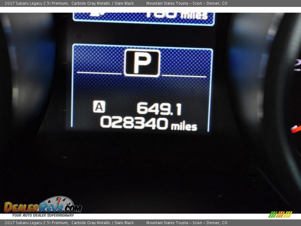 2017 Subaru Legacy 2.5i Premium Carbide Gray Metallic / Slate Black Photo #29