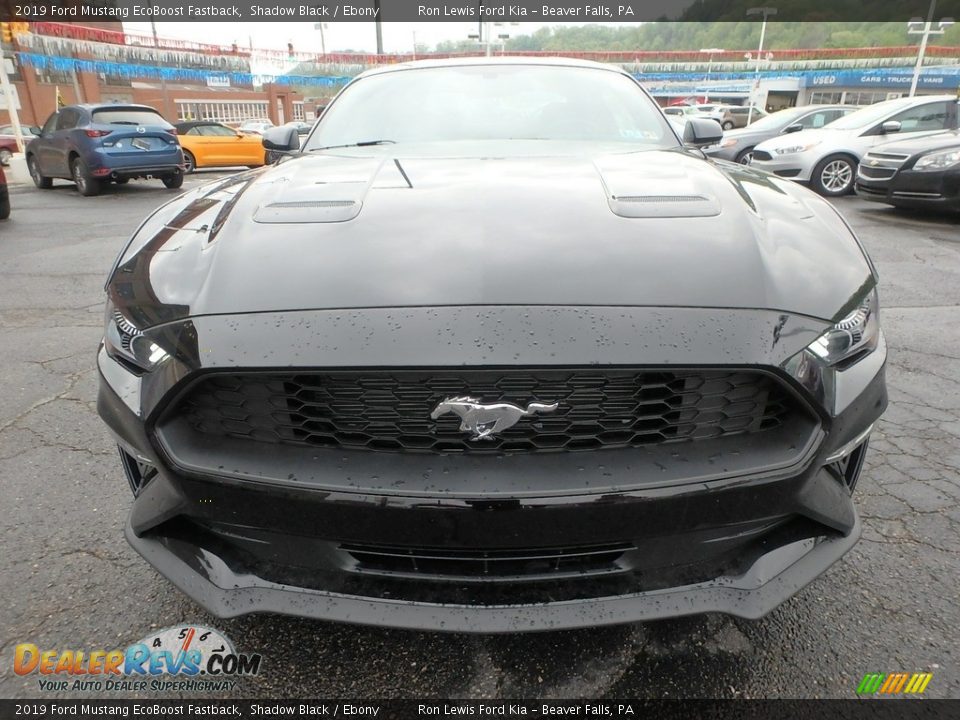 2019 Ford Mustang EcoBoost Fastback Shadow Black / Ebony Photo #7