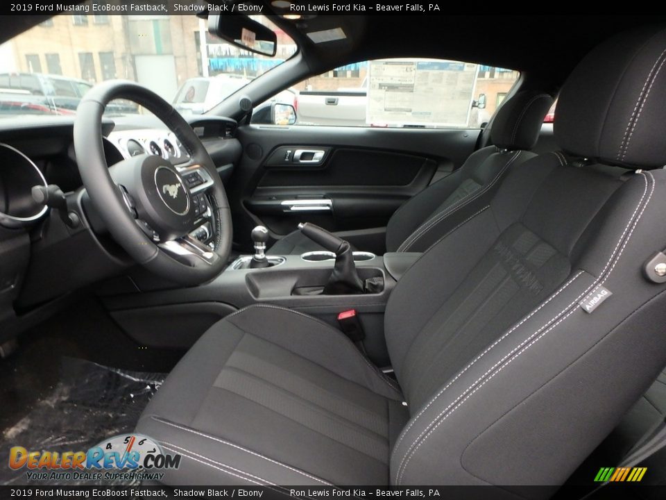 Front Seat of 2019 Ford Mustang EcoBoost Fastback Photo #11