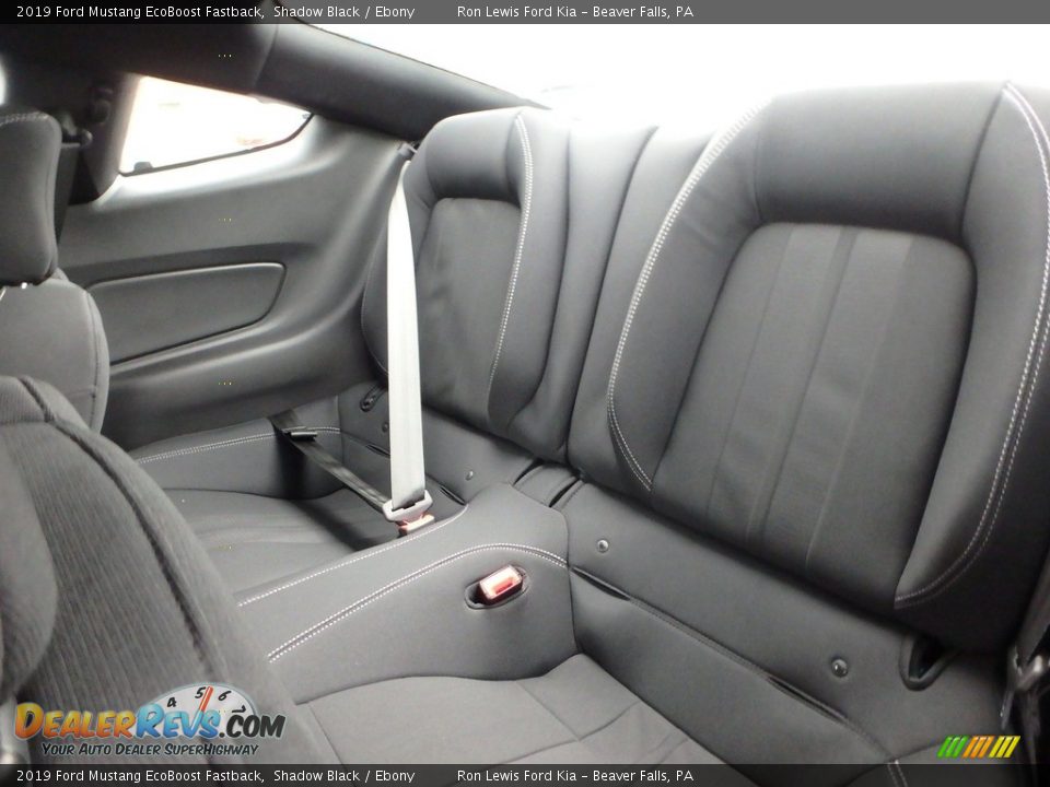 Rear Seat of 2019 Ford Mustang EcoBoost Fastback Photo #13