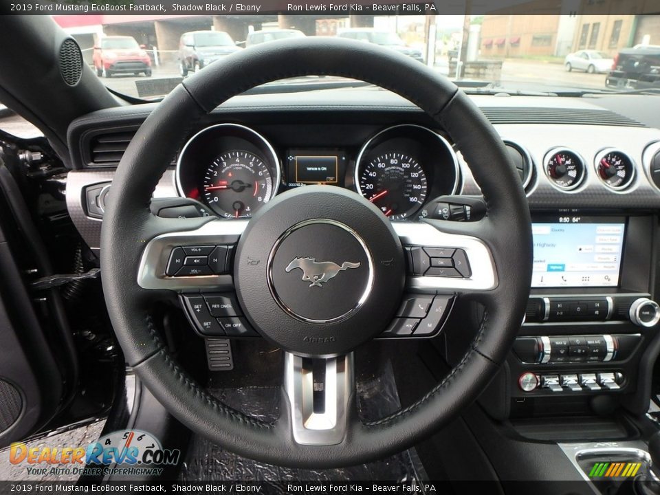 2019 Ford Mustang EcoBoost Fastback Steering Wheel Photo #17
