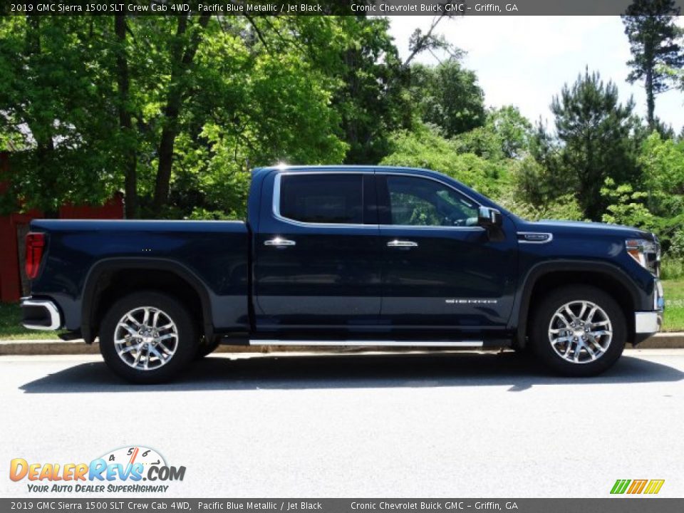 2019 GMC Sierra 1500 SLT Crew Cab 4WD Pacific Blue Metallic / Jet Black Photo #2