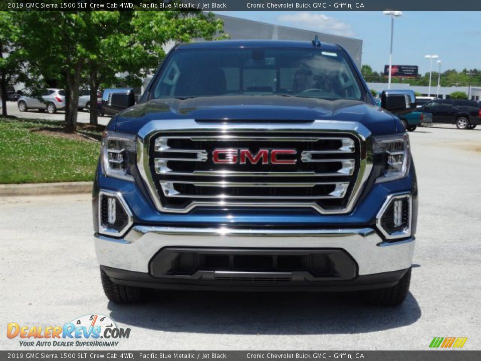 2019 GMC Sierra 1500 SLT Crew Cab 4WD Pacific Blue Metallic / Jet Black Photo #4
