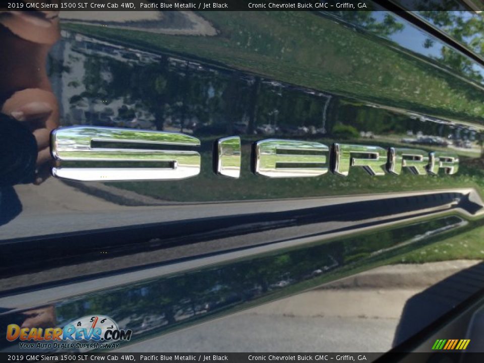 2019 GMC Sierra 1500 SLT Crew Cab 4WD Pacific Blue Metallic / Jet Black Photo #8