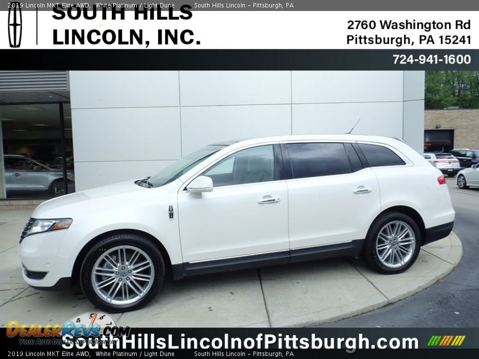 2019 Lincoln MKT Elite AWD White Platinum / Light Dune Photo #1