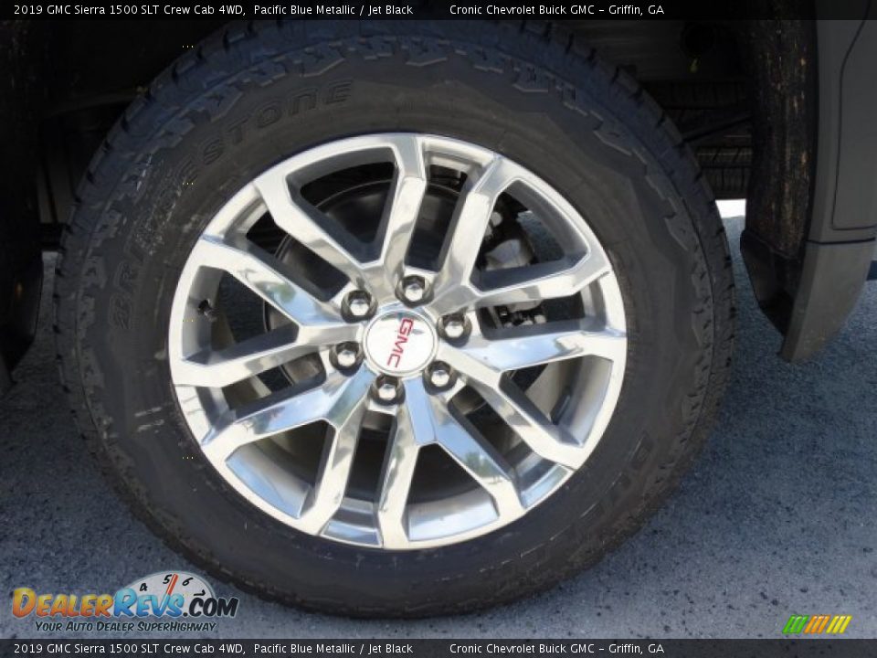 2019 GMC Sierra 1500 SLT Crew Cab 4WD Pacific Blue Metallic / Jet Black Photo #10