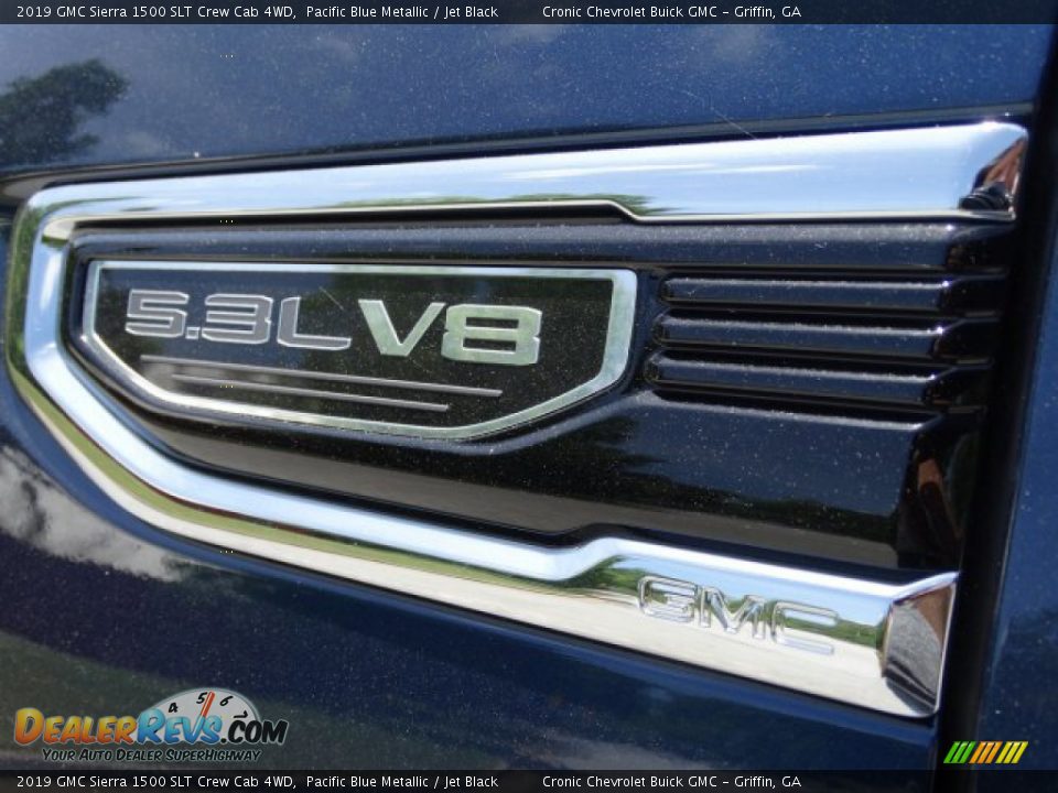 2019 GMC Sierra 1500 SLT Crew Cab 4WD Pacific Blue Metallic / Jet Black Photo #11