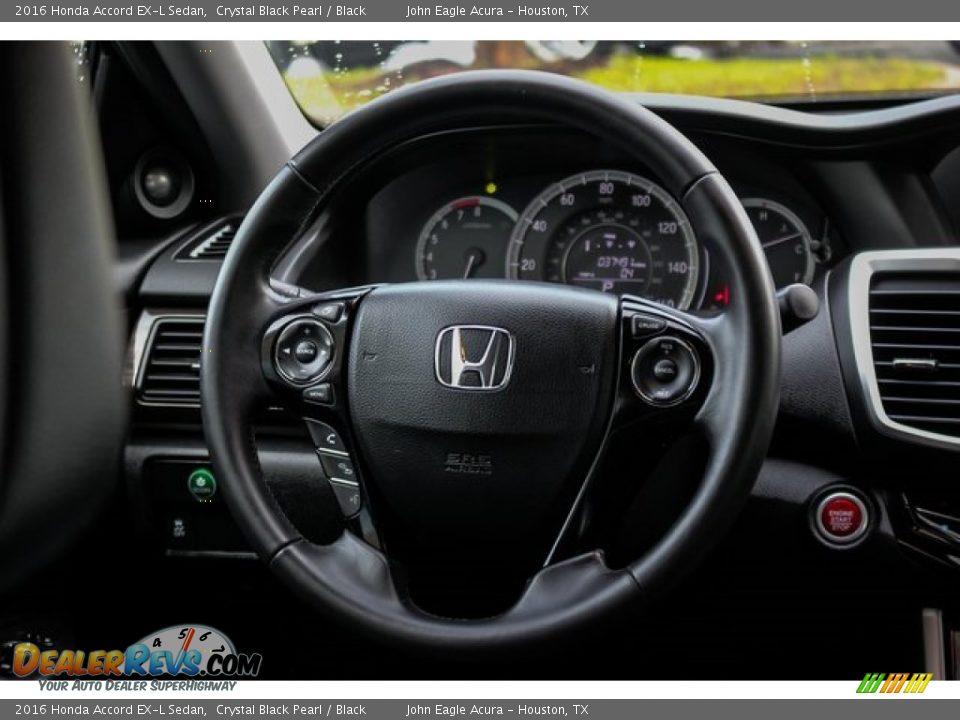2016 Honda Accord EX-L Sedan Crystal Black Pearl / Black Photo #30