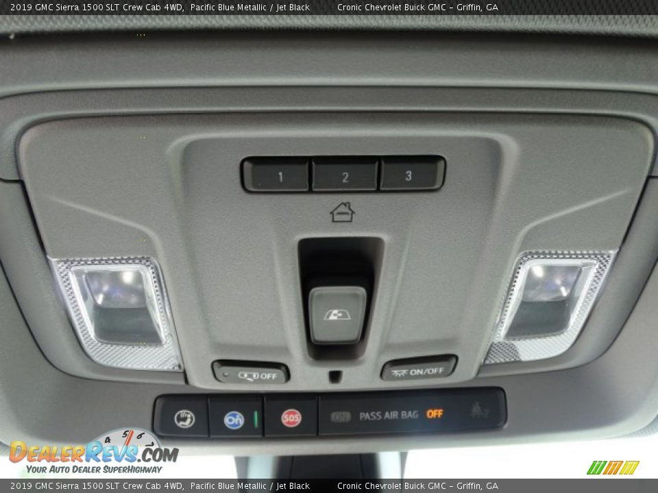 2019 GMC Sierra 1500 SLT Crew Cab 4WD Pacific Blue Metallic / Jet Black Photo #23