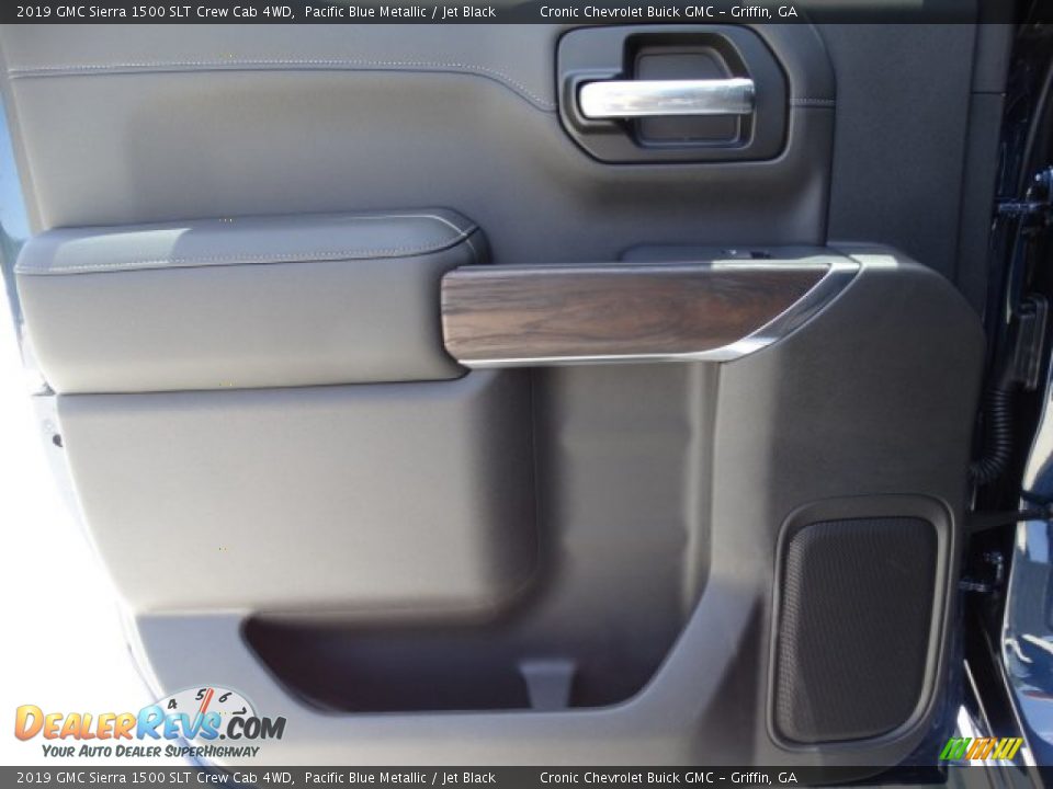2019 GMC Sierra 1500 SLT Crew Cab 4WD Pacific Blue Metallic / Jet Black Photo #24