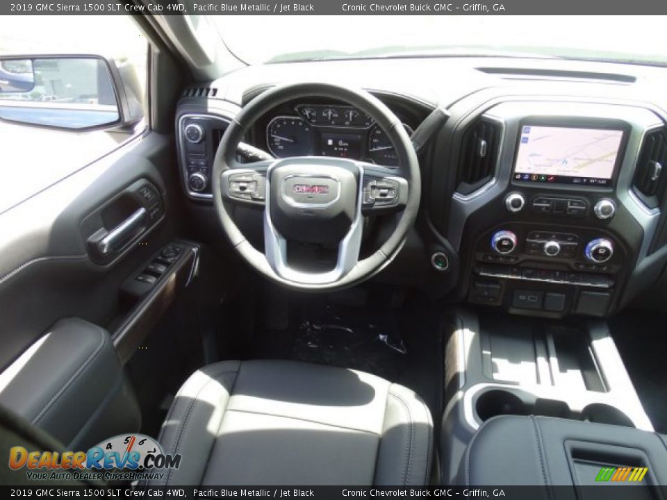 2019 GMC Sierra 1500 SLT Crew Cab 4WD Pacific Blue Metallic / Jet Black Photo #27
