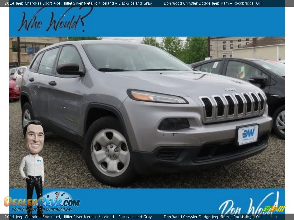 2014 Jeep Cherokee Sport 4x4 Billet Silver Metallic / Iceland - Black/Iceland Gray Photo #1