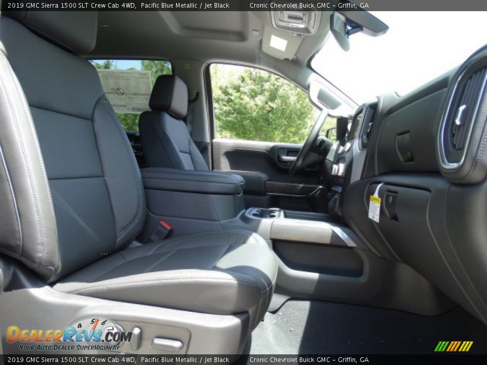 2019 GMC Sierra 1500 SLT Crew Cab 4WD Pacific Blue Metallic / Jet Black Photo #29