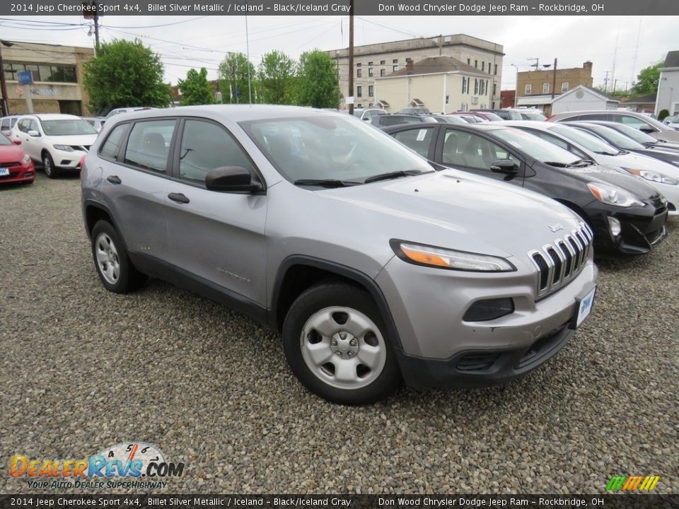 2014 Jeep Cherokee Sport 4x4 Billet Silver Metallic / Iceland - Black/Iceland Gray Photo #3