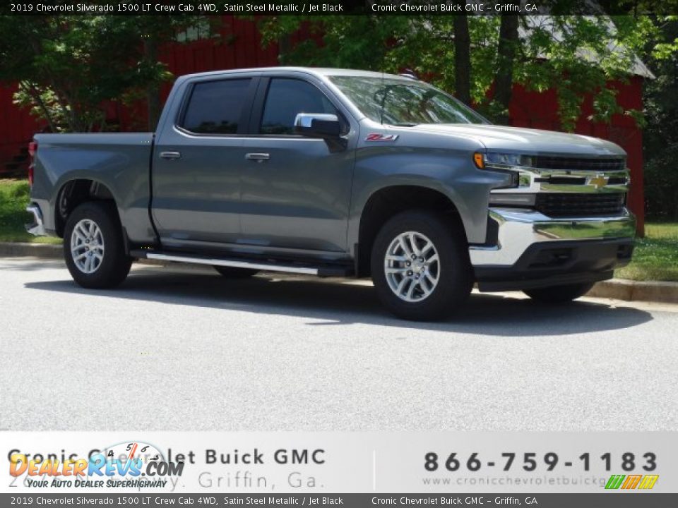 2019 Chevrolet Silverado 1500 LT Crew Cab 4WD Satin Steel Metallic / Jet Black Photo #1