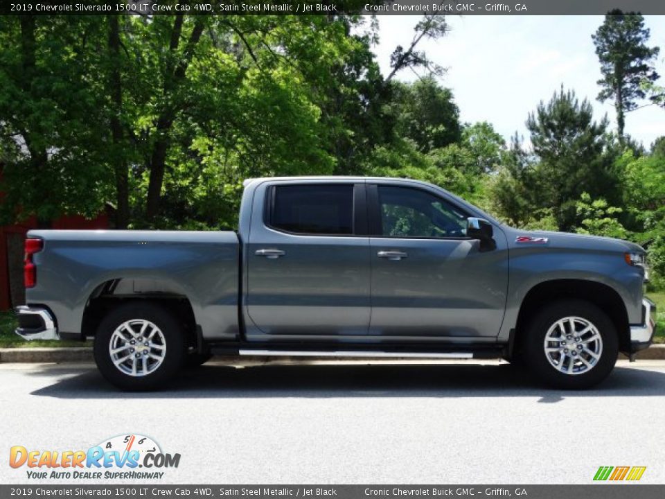 Satin Steel Metallic 2019 Chevrolet Silverado 1500 LT Crew Cab 4WD Photo #2