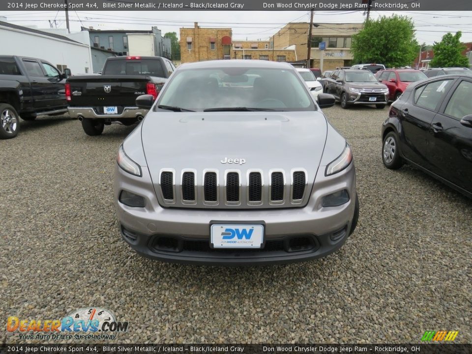 2014 Jeep Cherokee Sport 4x4 Billet Silver Metallic / Iceland - Black/Iceland Gray Photo #4