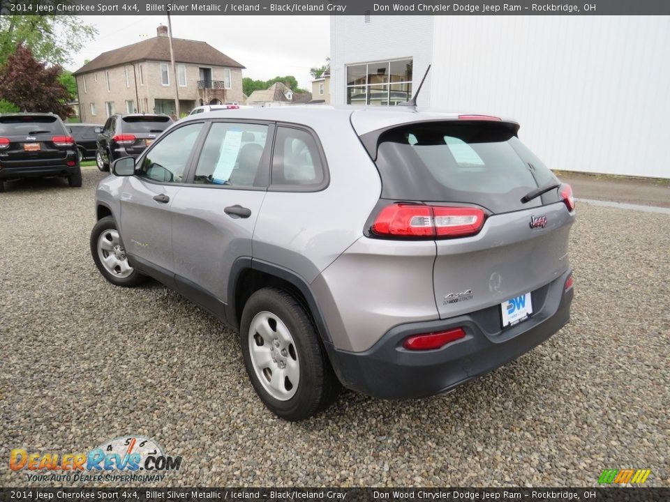 2014 Jeep Cherokee Sport 4x4 Billet Silver Metallic / Iceland - Black/Iceland Gray Photo #10
