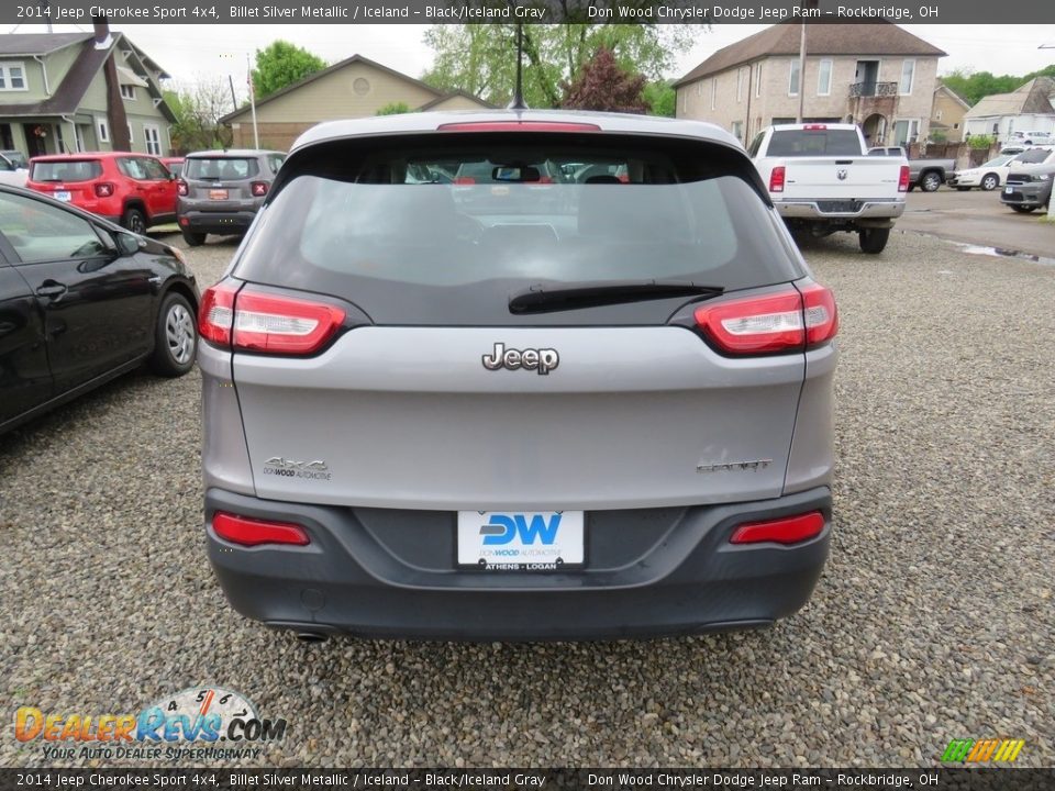 2014 Jeep Cherokee Sport 4x4 Billet Silver Metallic / Iceland - Black/Iceland Gray Photo #11