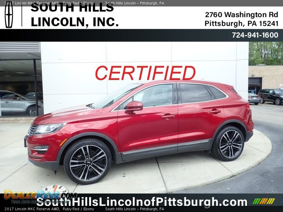 2017 Lincoln MKC Reserve AWD Ruby Red / Ebony Photo #1