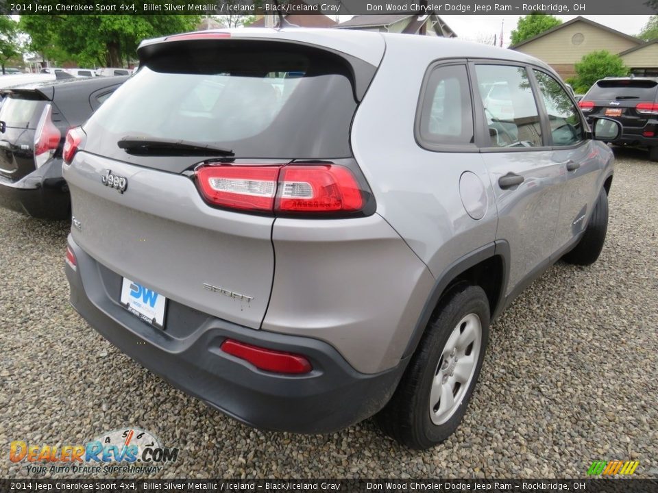 2014 Jeep Cherokee Sport 4x4 Billet Silver Metallic / Iceland - Black/Iceland Gray Photo #16