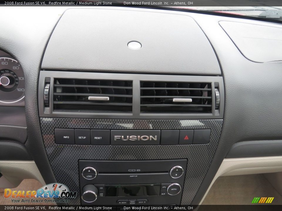 2008 Ford Fusion SE V6 Redfire Metallic / Medium Light Stone Photo #34