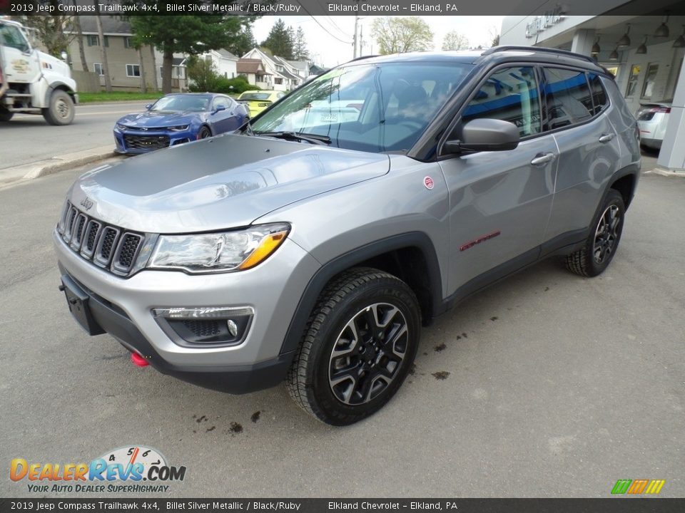 2019 Jeep Compass Trailhawk 4x4 Billet Silver Metallic / Black/Ruby Photo #1