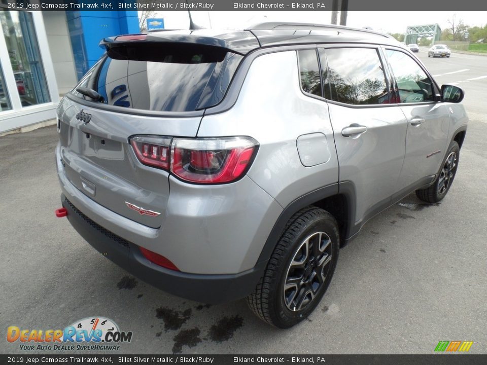 2019 Jeep Compass Trailhawk 4x4 Billet Silver Metallic / Black/Ruby Photo #5
