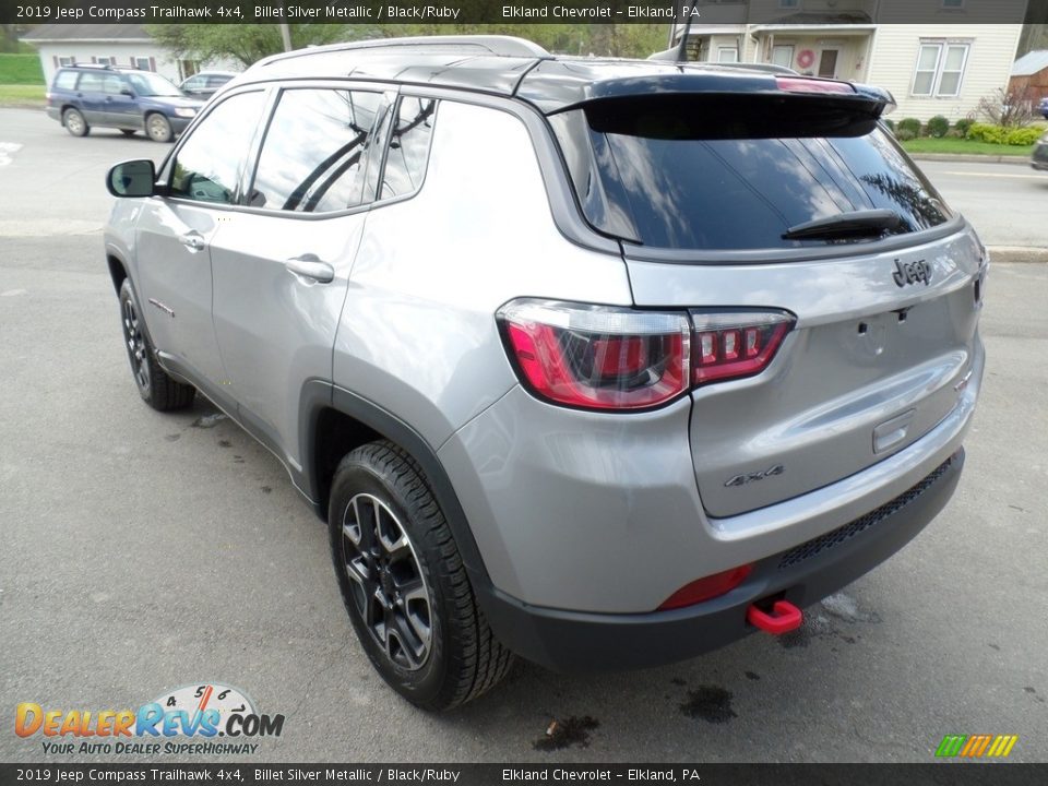 2019 Jeep Compass Trailhawk 4x4 Billet Silver Metallic / Black/Ruby Photo #7