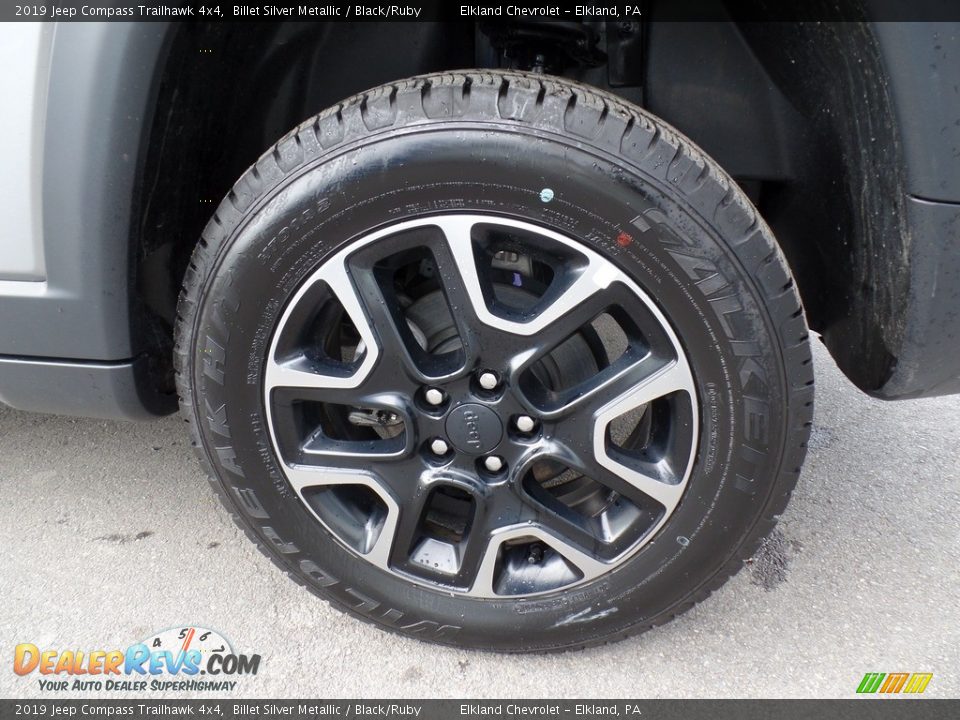 2019 Jeep Compass Trailhawk 4x4 Billet Silver Metallic / Black/Ruby Photo #9