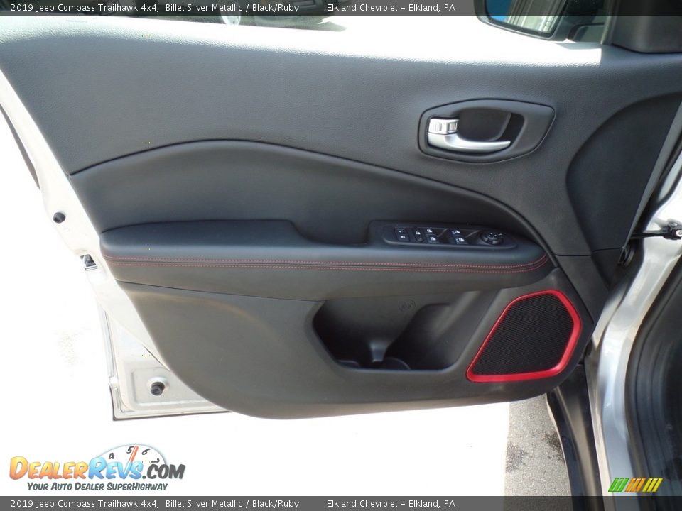 2019 Jeep Compass Trailhawk 4x4 Billet Silver Metallic / Black/Ruby Photo #13