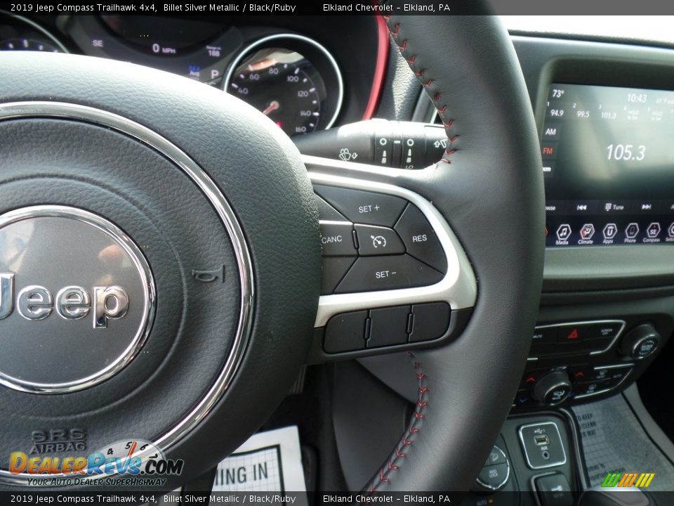 2019 Jeep Compass Trailhawk 4x4 Billet Silver Metallic / Black/Ruby Photo #18