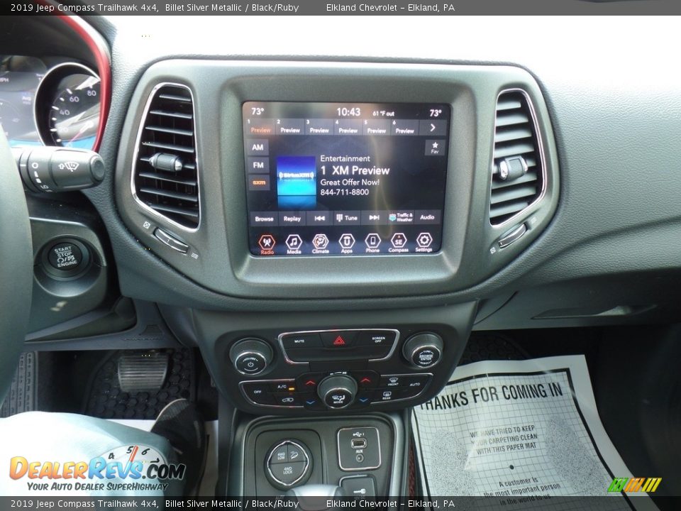 2019 Jeep Compass Trailhawk 4x4 Billet Silver Metallic / Black/Ruby Photo #22