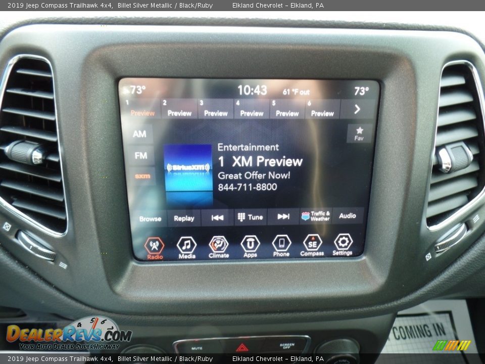 2019 Jeep Compass Trailhawk 4x4 Billet Silver Metallic / Black/Ruby Photo #23