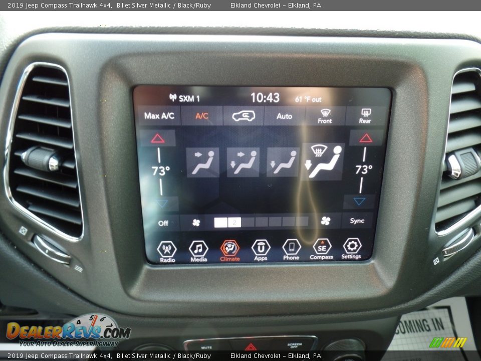 2019 Jeep Compass Trailhawk 4x4 Billet Silver Metallic / Black/Ruby Photo #24