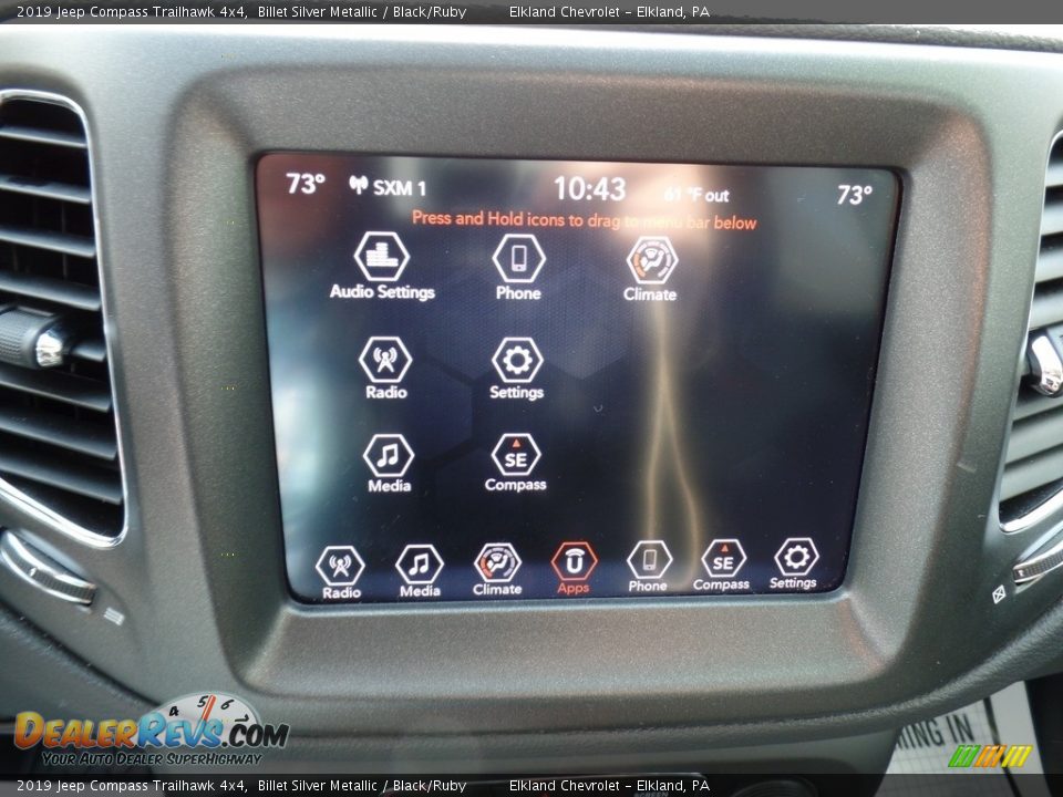 2019 Jeep Compass Trailhawk 4x4 Billet Silver Metallic / Black/Ruby Photo #25