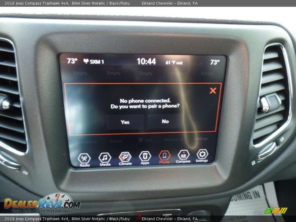 2019 Jeep Compass Trailhawk 4x4 Billet Silver Metallic / Black/Ruby Photo #26