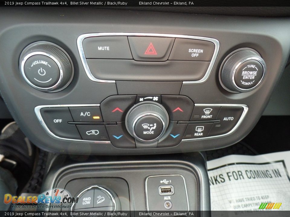 2019 Jeep Compass Trailhawk 4x4 Billet Silver Metallic / Black/Ruby Photo #28