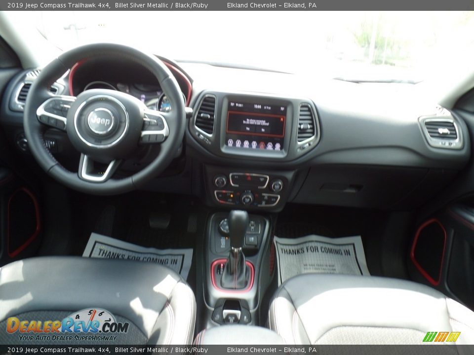 2019 Jeep Compass Trailhawk 4x4 Billet Silver Metallic / Black/Ruby Photo #34