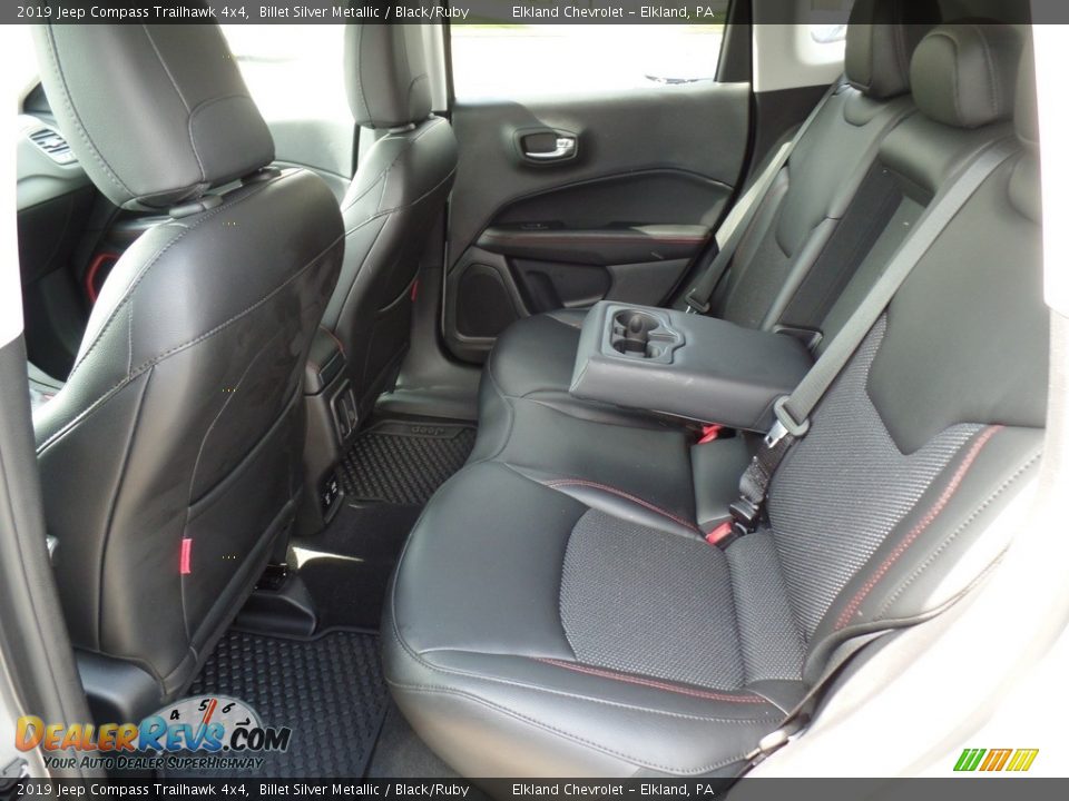 2019 Jeep Compass Trailhawk 4x4 Billet Silver Metallic / Black/Ruby Photo #35