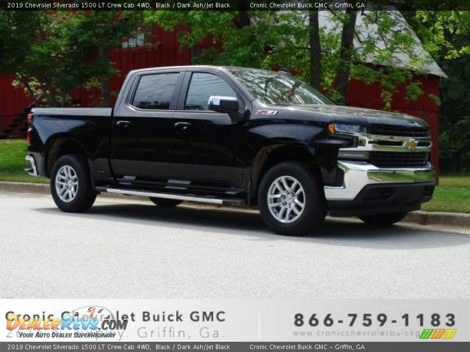 2019 Chevrolet Silverado 1500 LT Crew Cab 4WD Black / Dark Ash/Jet Black Photo #1