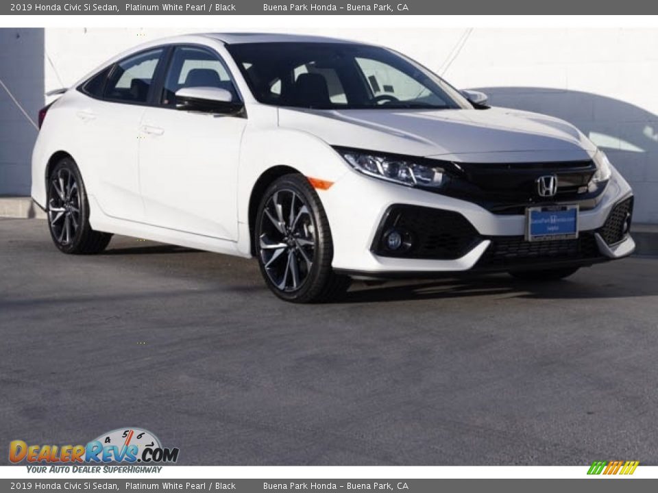 2019 Honda Civic Si Sedan Platinum White Pearl / Black Photo #1