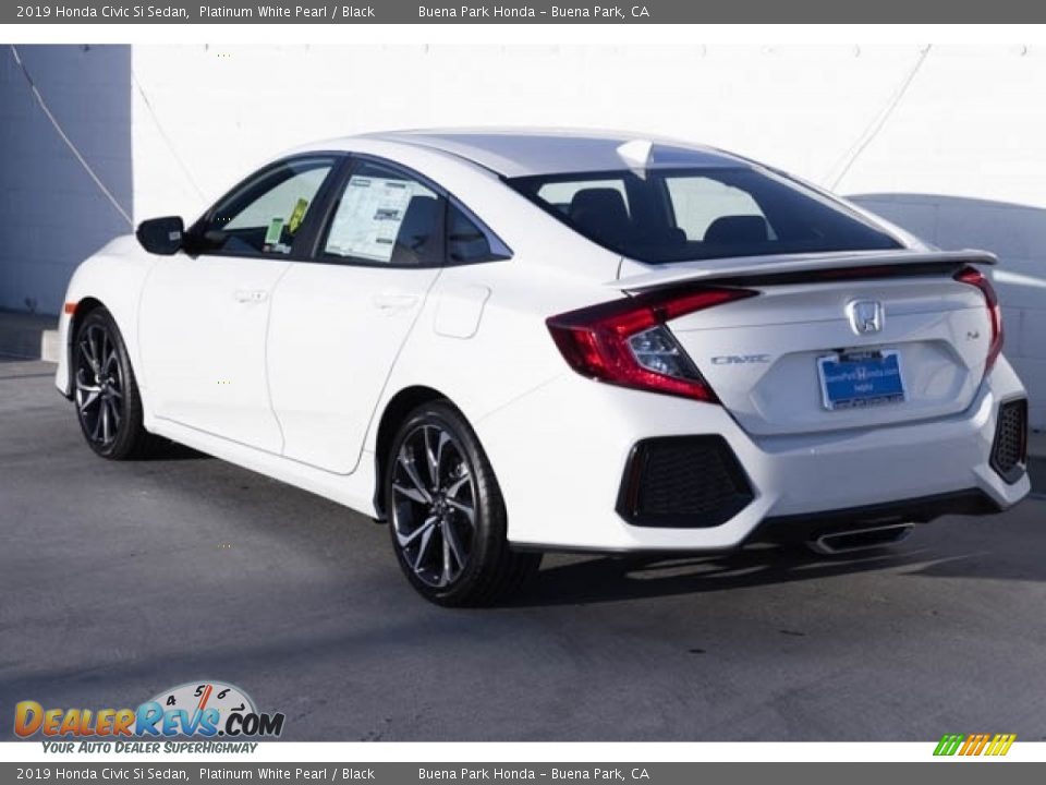 2019 Honda Civic Si Sedan Platinum White Pearl / Black Photo #2