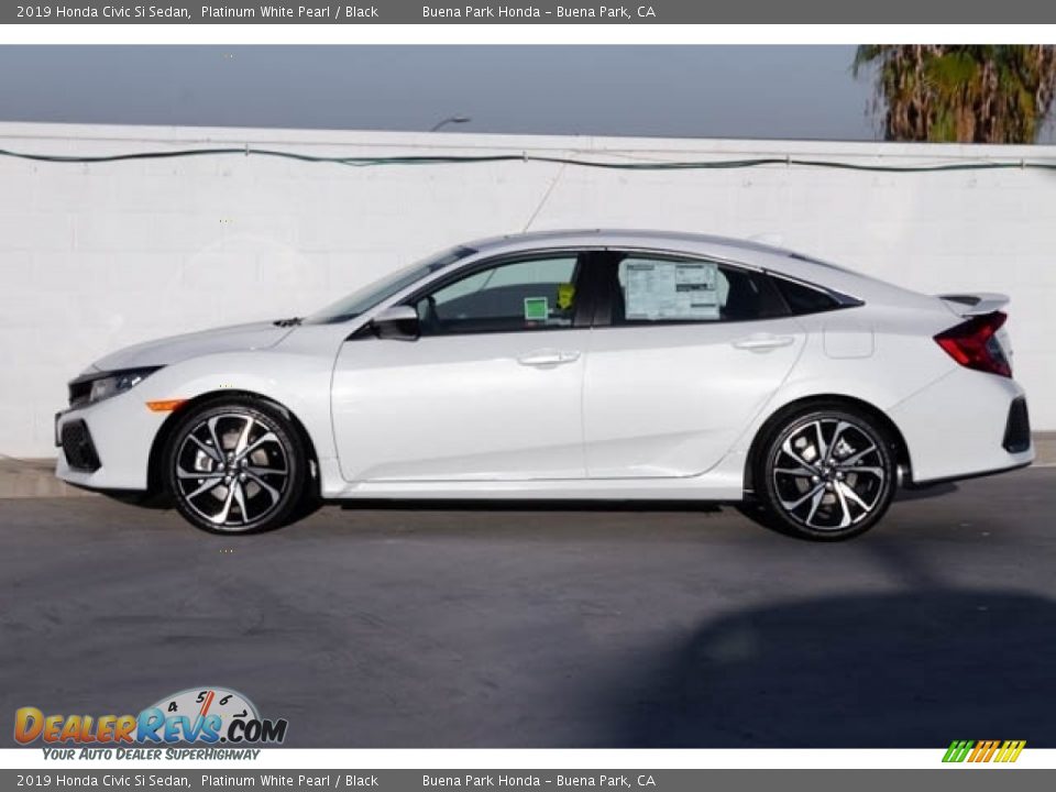 2019 Honda Civic Si Sedan Platinum White Pearl / Black Photo #5