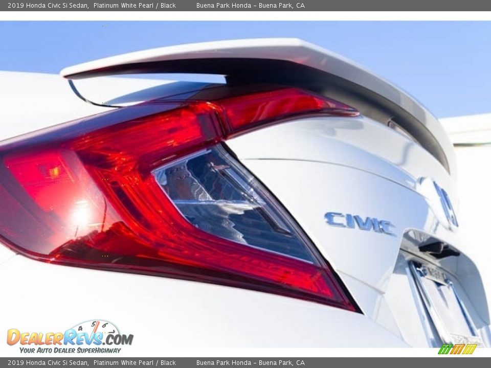 2019 Honda Civic Si Sedan Platinum White Pearl / Black Photo #7