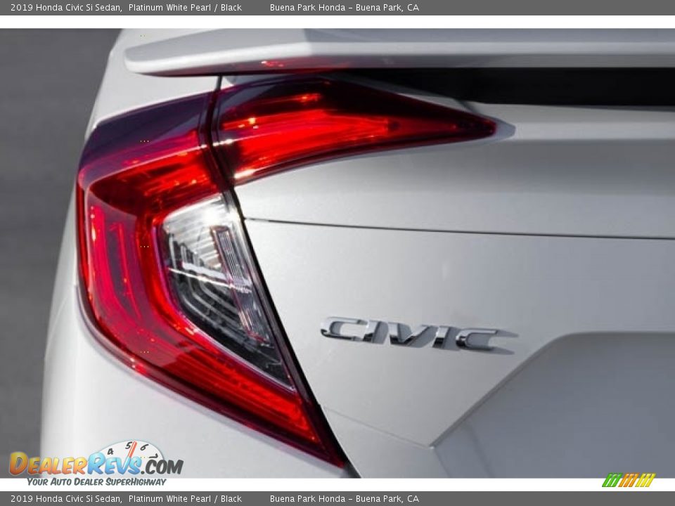 2019 Honda Civic Si Sedan Platinum White Pearl / Black Photo #8