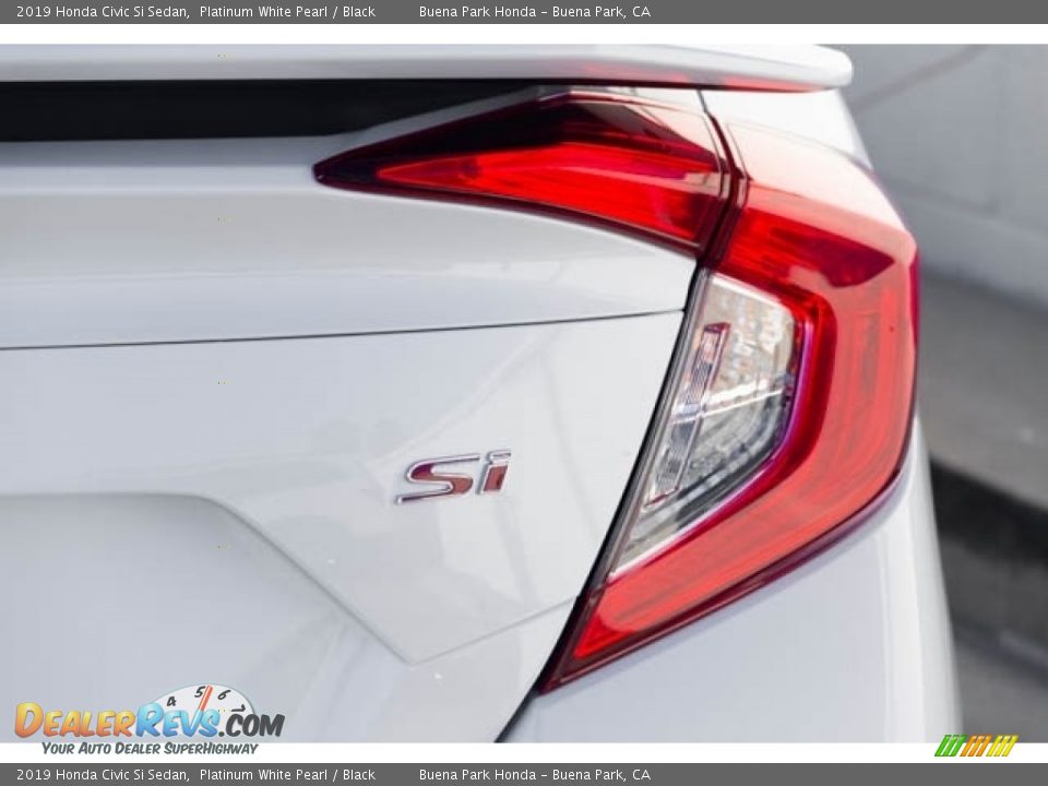 2019 Honda Civic Si Sedan Platinum White Pearl / Black Photo #9