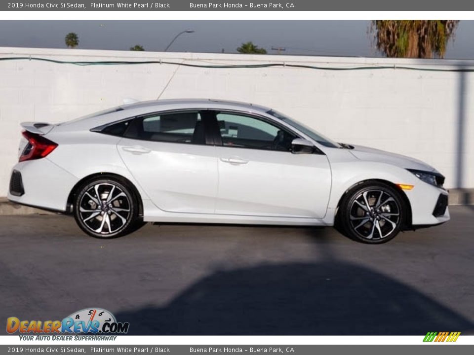 2019 Honda Civic Si Sedan Platinum White Pearl / Black Photo #10