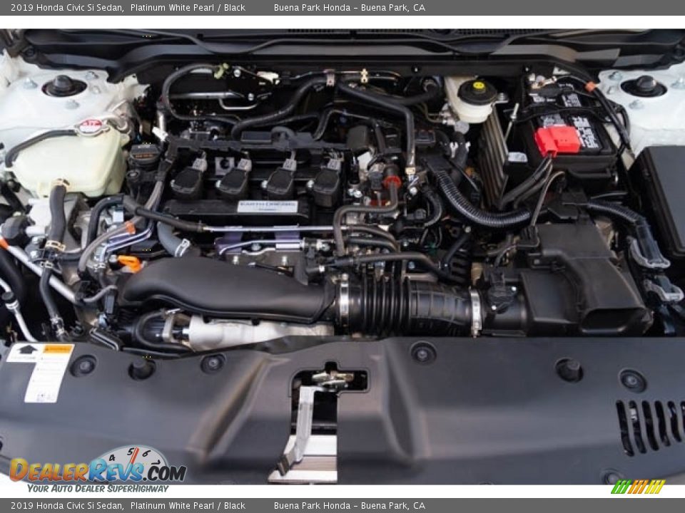 2019 Honda Civic Si Sedan Platinum White Pearl / Black Photo #11